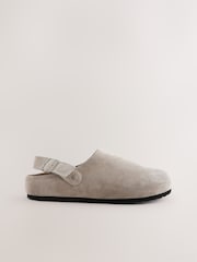Taupe Closed Toe Back Strap Mules - Image 2 of 6