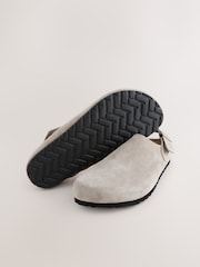 Taupe Closed Toe Back Strap Mules - Image 4 of 6