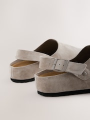 Taupe Closed Toe Back Strap Mules - Image 6 of 6