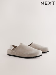 Taupe Closed Toe Back Strap Mules - Image 9 of 10