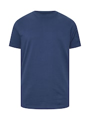 أزرق - BadRhino Big & Tall Seersucker Textured 100% Cotton T-Shirt - صورة 6 من 6