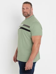 BadRhino Big & Tall Green Cut & Sew 100% Cotton T-Shirt - Image 4 of 7