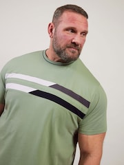 BadRhino Big & Tall Green Cut & Sew 100% Cotton T-Shirt - Image 5 of 7