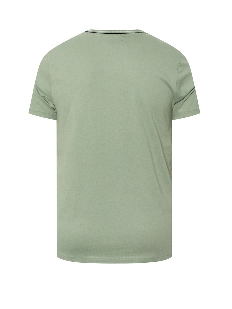 BadRhino Big & Tall Green Cut & Sew 100% Cotton T-Shirt - Image 7 of 7