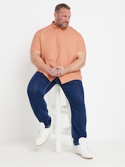 BadRhino Big & Tall Orange Short Sleeve Oxford Shirt - Image 1 of 5