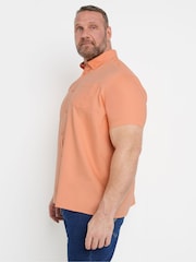 BadRhino Big & Tall Orange Short Sleeve Oxford Shirt - Image 2 of 5