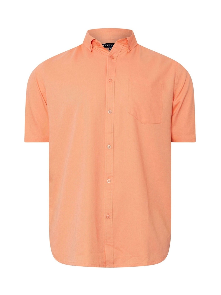 BadRhino Big & Tall Orange Short Sleeve Oxford Shirt - Image 4 of 5