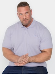 BadRhino Big & Tall Purple Plain Pique 100% Cotton Polo Shirt - Image 2 of 6