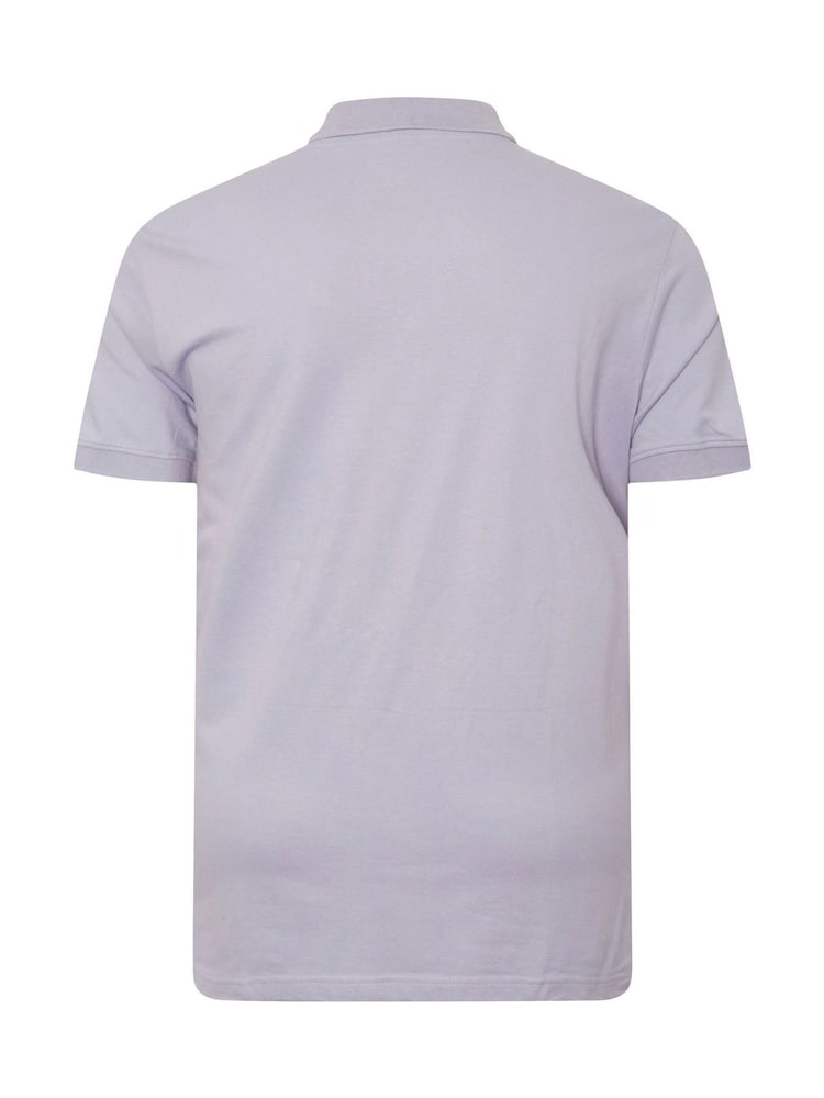 BadRhino Big & Tall Purple Plain Pique 100% Cotton Polo Shirt - Image 6 of 6