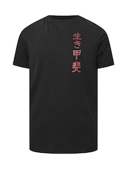 Чорний - BadRhino Big & Tall Front And Back Printed 100% Cotton T-Shirt - Image 5 of 6