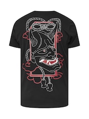 Чорний - BadRhino Big & Tall Front And Back Printed 100% Cotton T-Shirt - Image 6 of 6