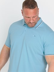 BadRhino Big & Tall Yellow Tipped Pique 100% Cotton Polo Shirts 3 Pack - Image 5 of 6