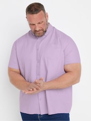 BadRhino Big & Tall Blue Short Sleeve Oxford Shirt - Image 1 of 4