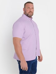 BadRhino Big & Tall Blue Short Sleeve Oxford Shirt - Image 3 of 4