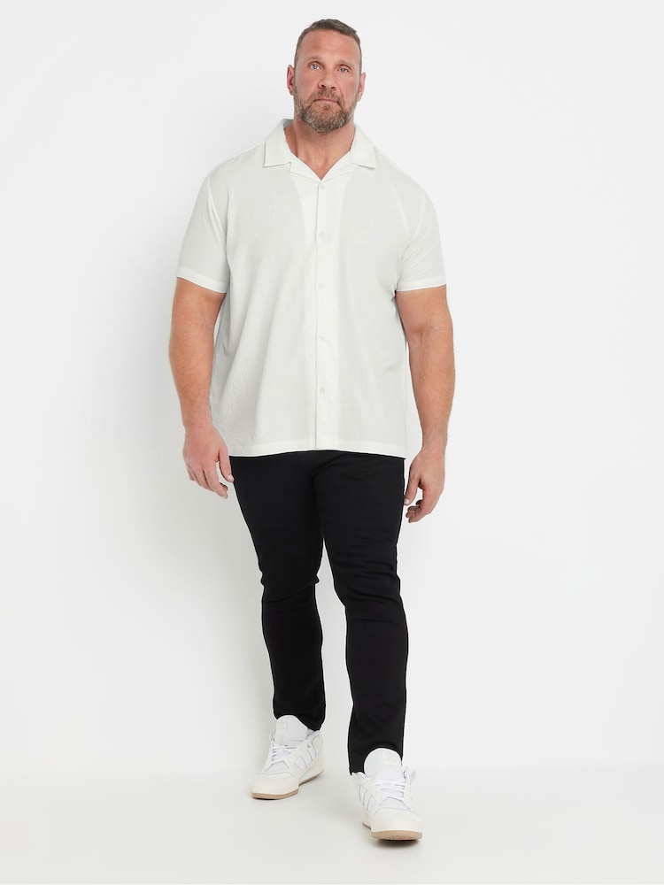 BadRhino Big & Tall White Seersucker Shirt - Image 4 of 4