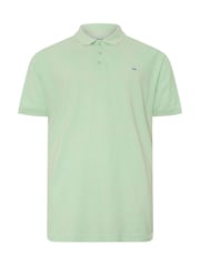 BadRhino Big & Tall Green Plain Pique 100% Cotton Polo Shirt - Image 4 of 5