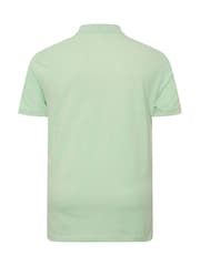 BadRhino Big & Tall Green Plain Pique 100% Cotton Polo Shirt - Image 5 of 5