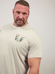 BadRhino Big & Tall White Cow Skull 100% Cotton T-Shirt - Image 2 of 5