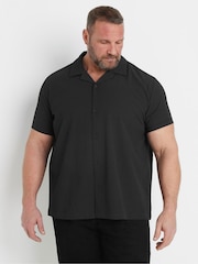 Черный - Рубашка из жатой ткани BadRhino Big & Tall - Изображение 1 из 4