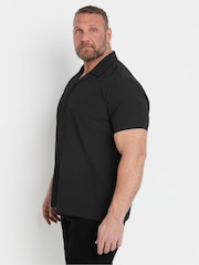 Черный - Рубашка из жатой ткани BadRhino Big & Tall - Изображение 2 из 4