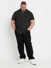 Черный - Рубашка из жатой ткани BadRhino Big & Tall - Изображение 4 из 4