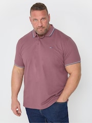 BadRhino Big & Tall Blue Tipped Pique 100% Cotton Polo Shirts 3 Pack - Image 2 of 7