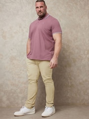 BadRhino Big & Tall Blue Tipped Pique 100% Cotton Polo Shirts 3 Pack - Image 8 of 10