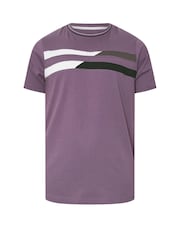 BadRhino Big & Tall Purple Cut & Sew 100% Cotton T-Shirt - Image 7 of 8
