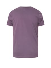 BadRhino Big & Tall Purple Cut & Sew 100% Cotton T-Shirt - Image 8 of 8