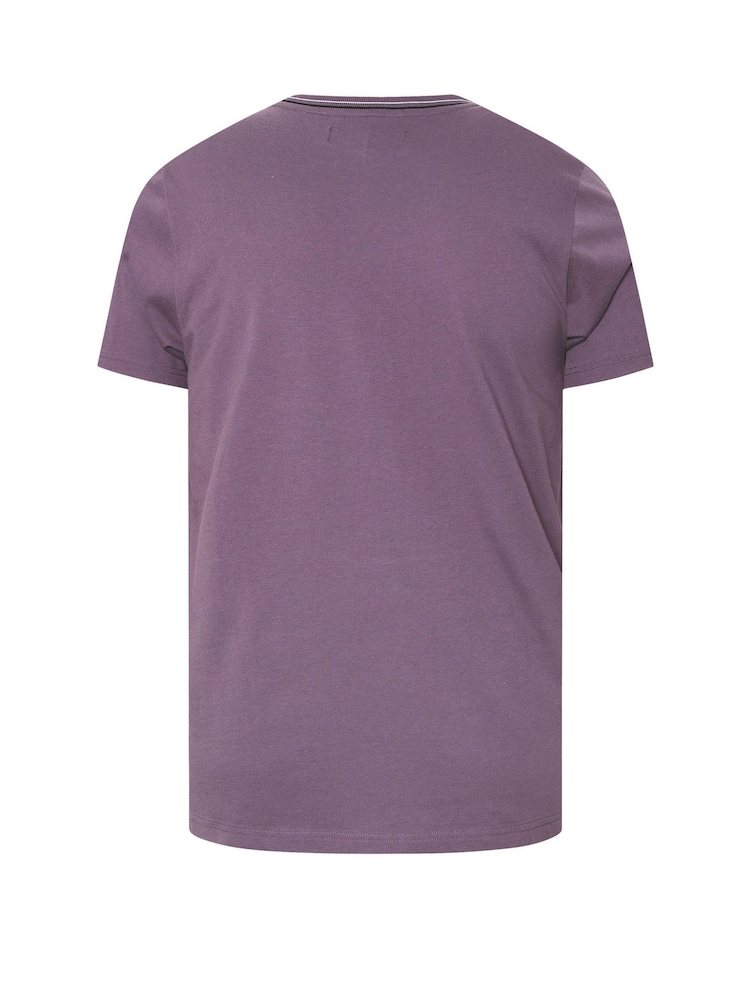 BadRhino Big & Tall Purple Cut & Sew 100% Cotton T-Shirt - Image 8 of 8