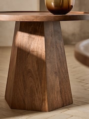 Dark Lloyd Solid Mango Wood Nest of 2, Round Coffee Table - Image 4 of 7