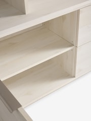 White Bronx Oak Effect Wide Storage Ladder Shelf - Image 11 of 11