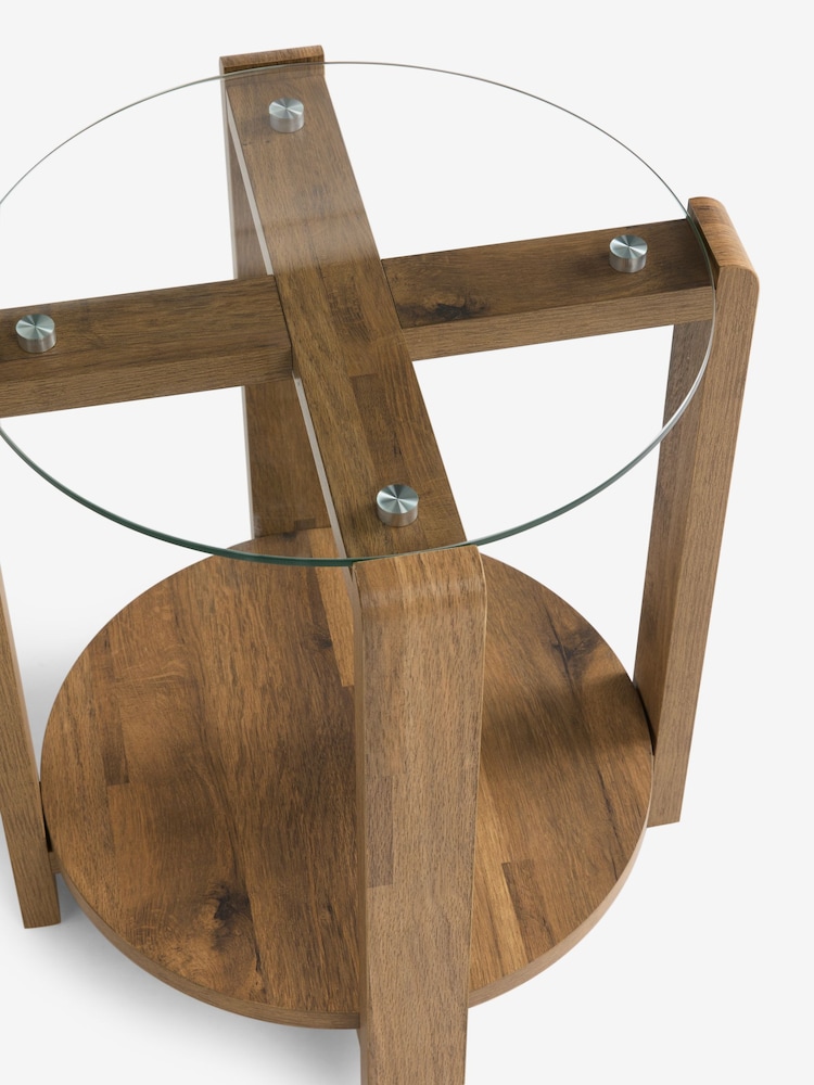 Dark Natural Side Table - Image 3 of 3