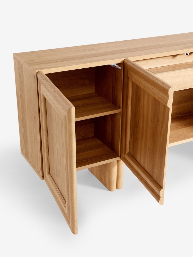 Natural Lars Oak Effect Slim Large Sideboard - Image 12 of 12 Natural Lars Oak Effect Slim Large Sideboard - Image 12 of 12