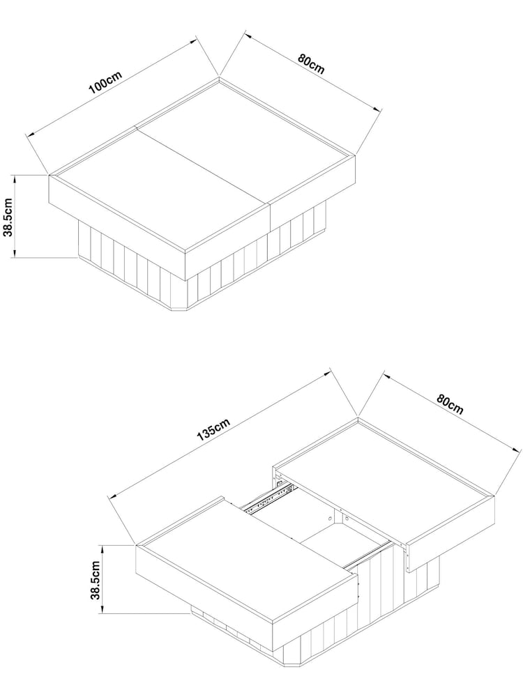 Light Nomad Geo Storage Extending Coffee Table - Image 5 of 5