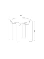 Black Tube Leg Side Table - Image 3 of 5