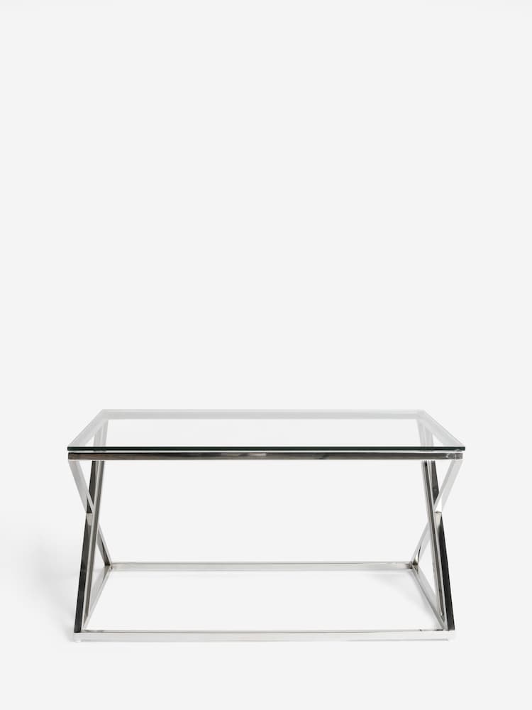 Silver Lucia Chrome Coffee Table - Image 1 of 5