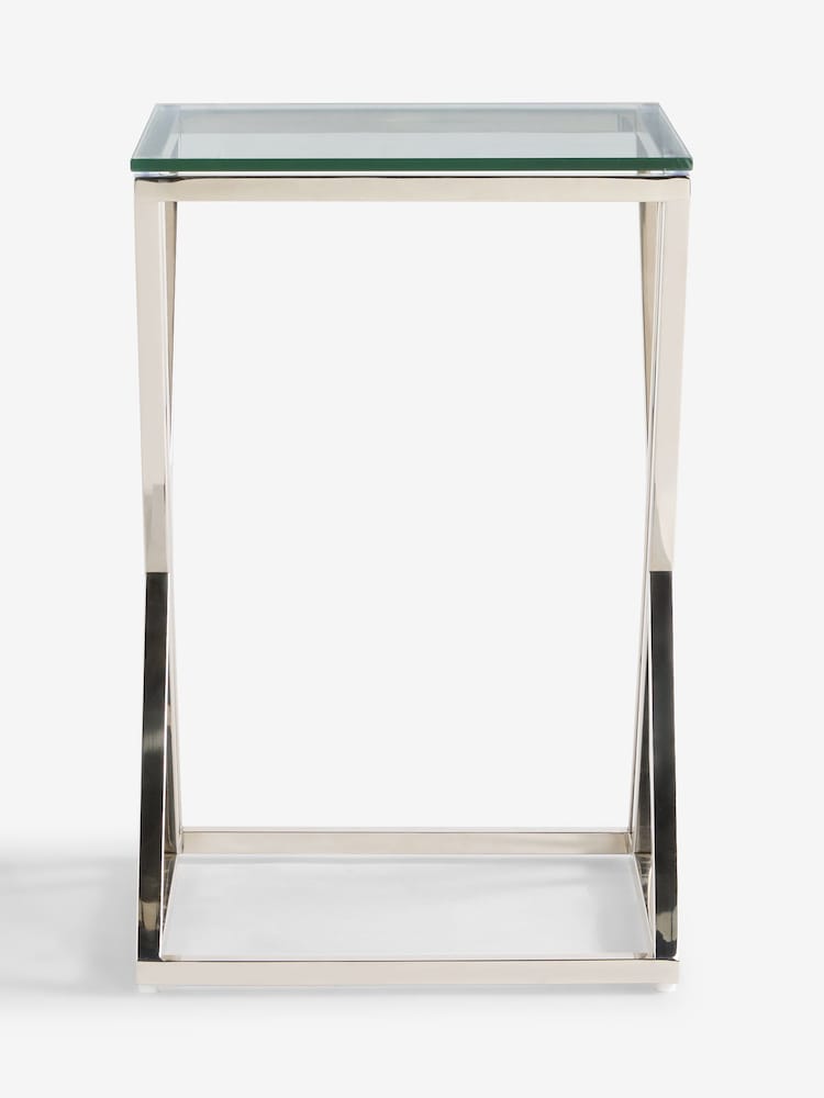 Silver Lucia Chrome Side Table - Image 1 of 3