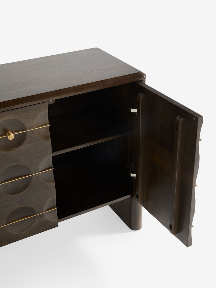 Dark Eden Solid Mango Wood Large Sideboard - Image 5 of 5