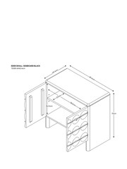Dark Eden Solid Mango Wood Small Sideboard - Image 5 of 9