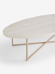 White Bronx Chevron Extra Large Coffee Table - Image 6 of 6
