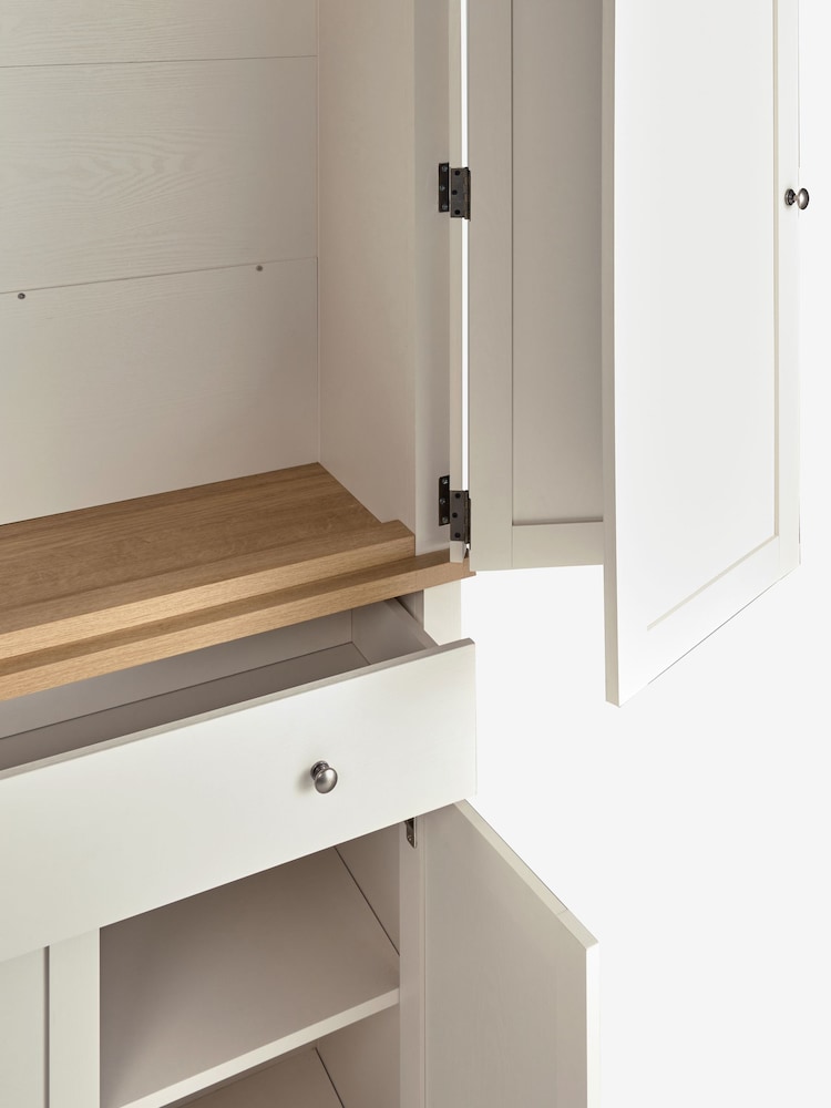 Cream Malvern Paint Effect Hideaway Cabinet TV Unit - Image 10 of 10