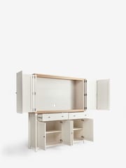 Cream Malvern Paint Effect Hideaway Cabinet TV Unit - Image 8 of 10