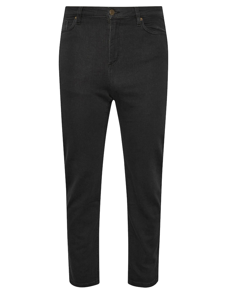 Negru - BadRhino Big & Tall Super Stretch Knitted Denim Jeans - Image 5 of 6
