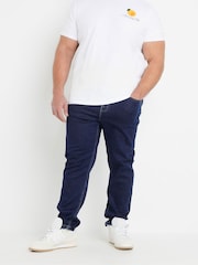 BadRhino Big & Tall Blue Super Stretch Knitted Denim Jeans - Image 1 of 6
