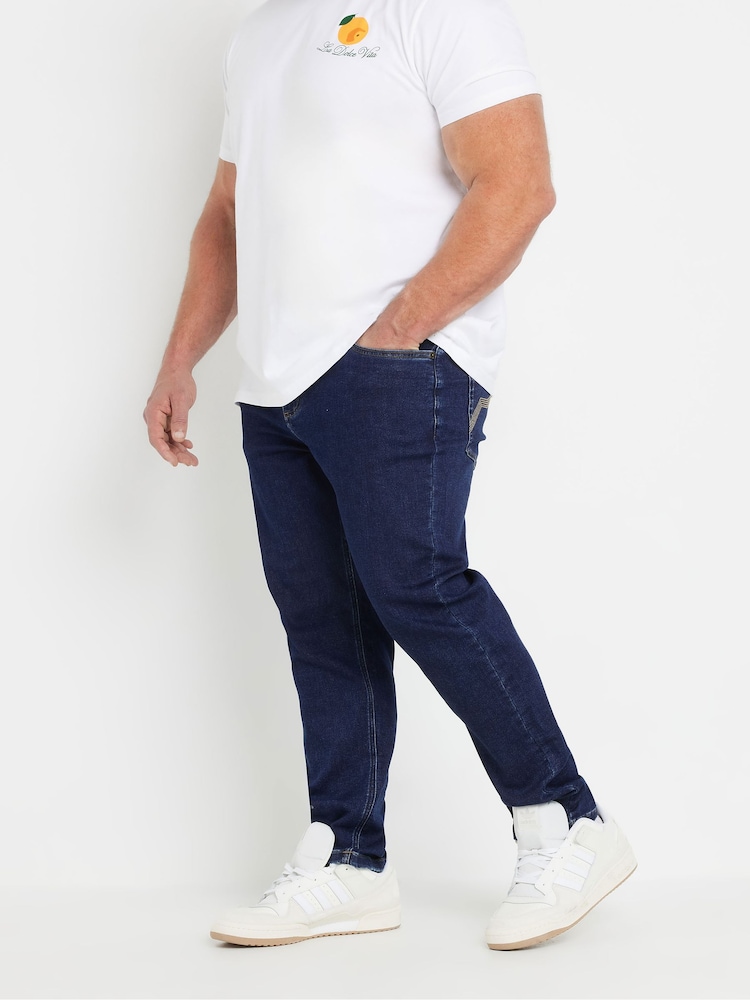 BadRhino Big & Tall Blue Super Stretch Knitted Denim Jeans - Image 2 of 6