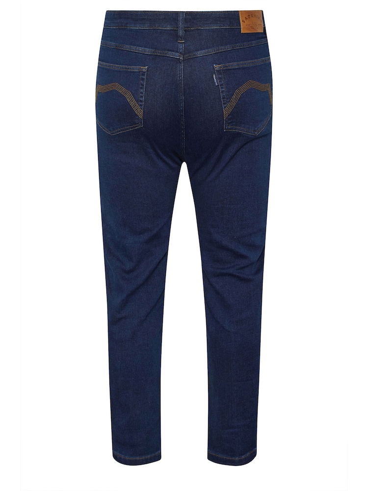 BadRhino Big & Tall Blue Super Stretch Knitted Denim Jeans - Image 6 of 6