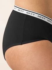 Black Short Heavy Flow Full Briefs Period Knickers 4 Pack - Image 10 of 10