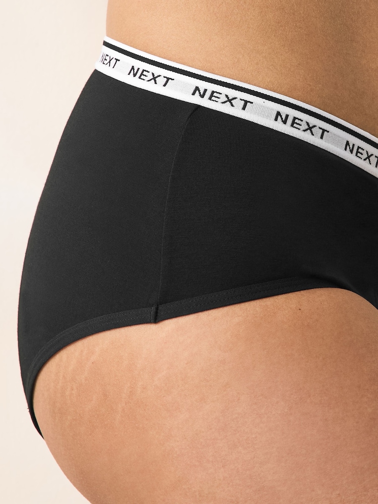 Black Short Heavy Flow Full Briefs Period Knickers 4 Pack - Image 10 of 10