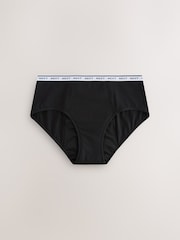 Black Short Heavy Flow Full Briefs Period Knickers 4 Pack - Image 3 of 10